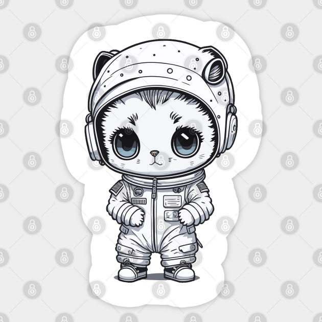 Astronautin Lisa Sticker by Pixel Vagabond